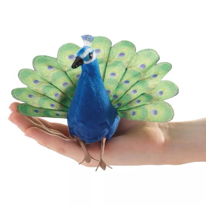 Folkmanis Fingerpuppe Mini Peacock / Mini Pfau 8017